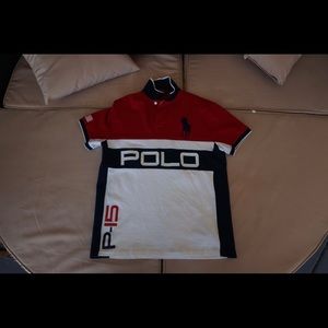 Polo Ralph Lauren P-15 Polo Red White Blue Collard Shirt